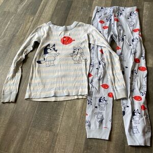 Hanna Andersson Bluey Long John PJs Pajamas Size 130 US 8